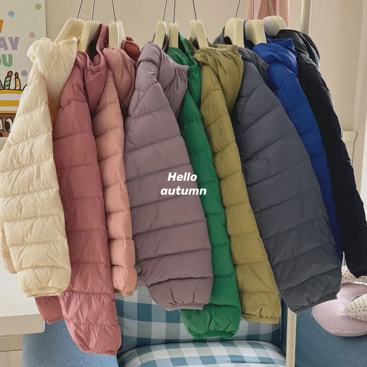 儿童连帽轻薄多色羽绒服-39508