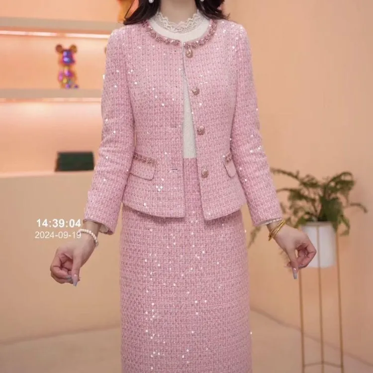 高端甜美气质两件套女2025春秋新款时尚洋派减龄显瘦半身裙套装女