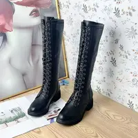 369-11  秋冬新款时尚长筒粗跟时装靴加绒