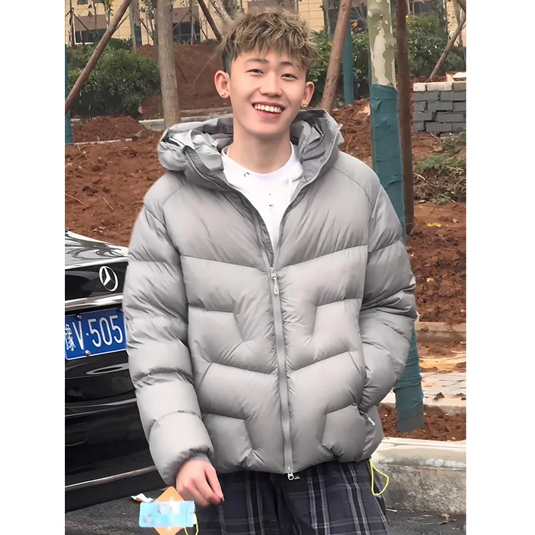 5000GT银灰色短款棉服男冬季加厚户外保暖轻量化防风防水棉衣外套