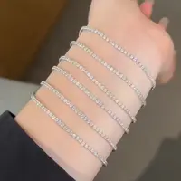 925银手链 轻奢高级感满钻排钻手链