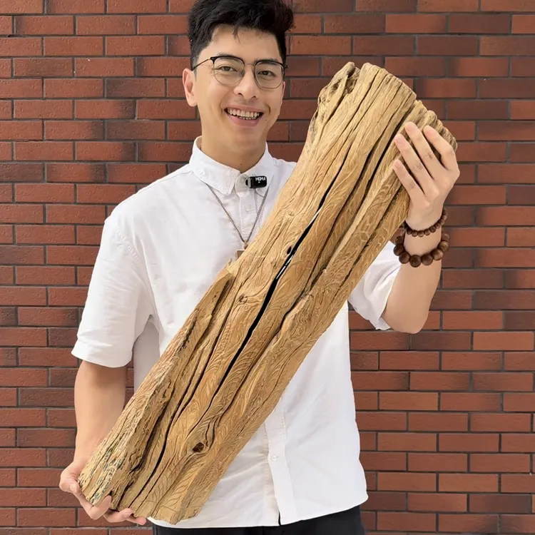 印度迈索尔老山檀香王系列十一号料“KLG2号”手串（主图为原木料）