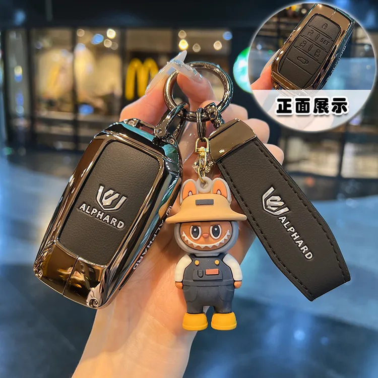 新丰田埃尔法钥匙保护套威尔法/赛纳/格瑞维亚赛那汽车金属包壳扣