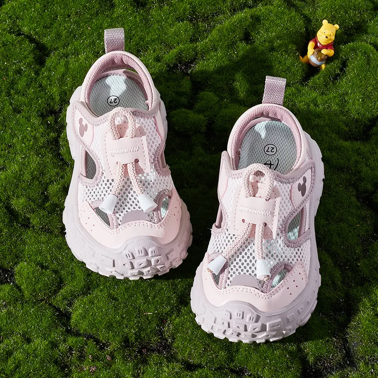 Disney/迪士尼男女童包头凉鞋2025夏季新款网面镂空轻便运动鞋子