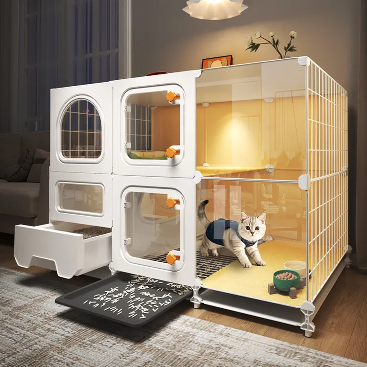 猫笼子家用室内超大自由空间猫窝猫厕所一体一室一厅一卫猫咪别墅