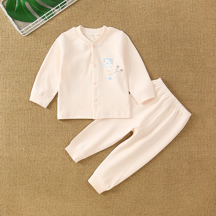 无骨缝制四季婴儿长袖内衣套装春秋冬秋衣秋裤宝宝打底棉毛衫外穿