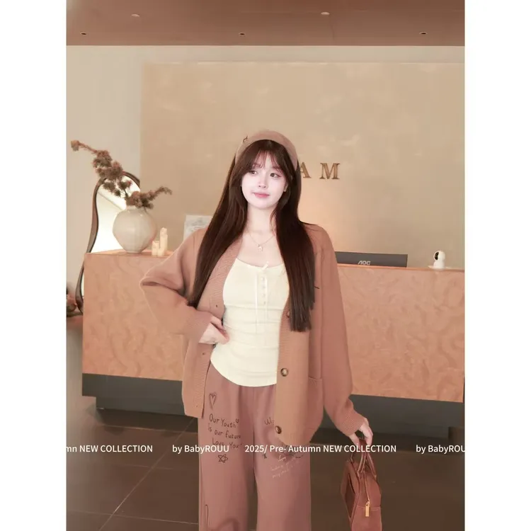 【温柔美学】温与柔甜妹纯欲蝴蝶结装饰显瘦修身设计感长袖上衣