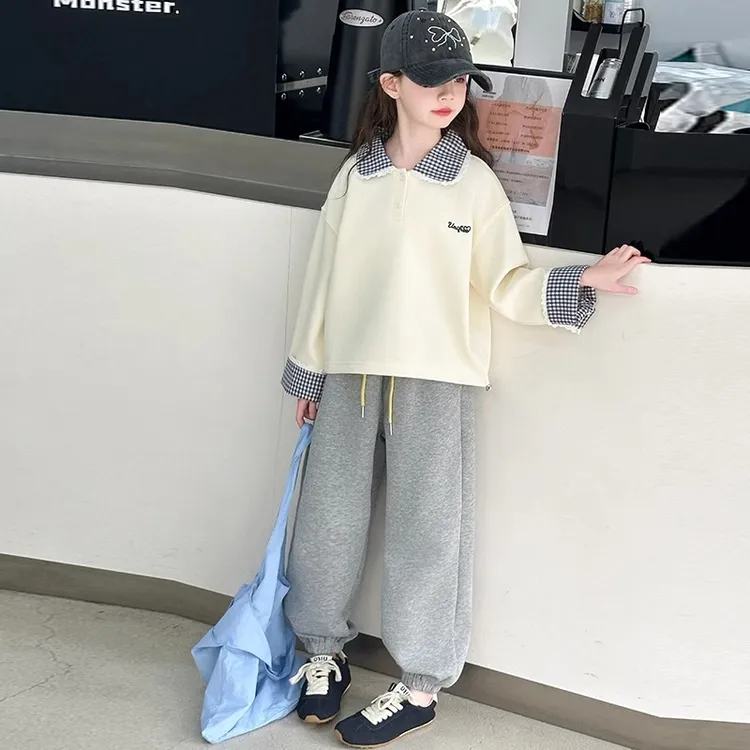 女童春季套装2025新款女大童休闲卫衣运动裤儿童春秋装上衣两件套