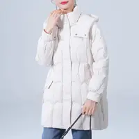韩系减龄中长款连帽羽绒服女冬季显瘦保暖外套8166（D8后）