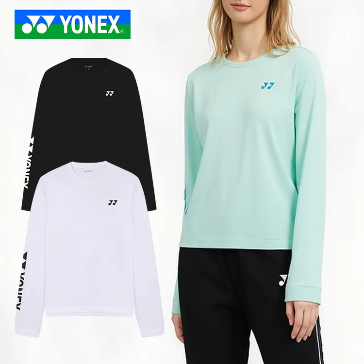 正品YONEX尤尼克斯2025新款男女同款圆领羽毛球长袖1153225BCR