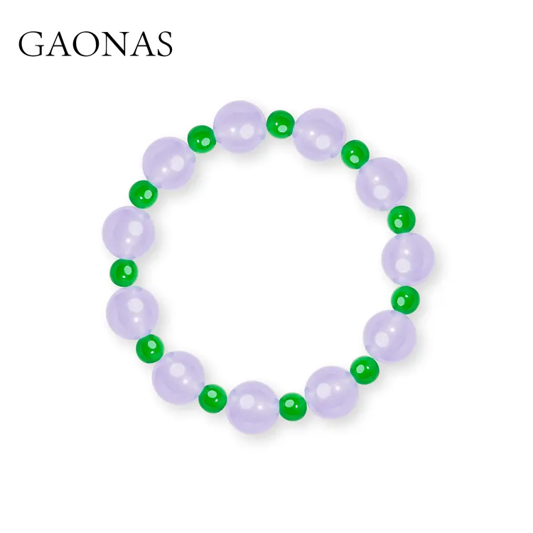 GAONAS  凤钗紫 贵气东方美12mm紫珠手链11629SPR