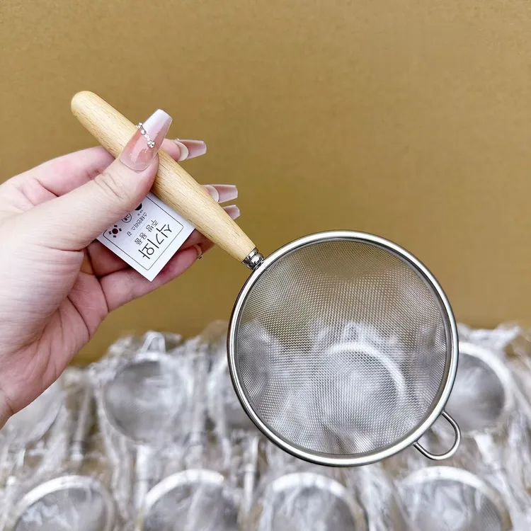 【大橡果专属】304不锈钢木柄网筛勺果汁过滤漏勺家用细漏网婴儿辅食神器
