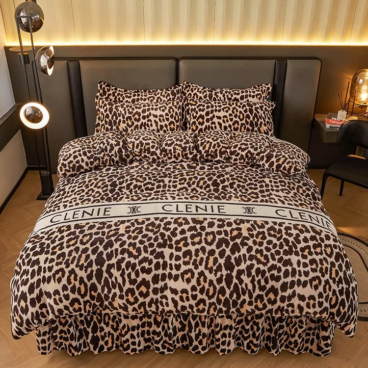 【西藏新疆包邮】轻奢加厚牛奶绒印花牛奶绒四件套