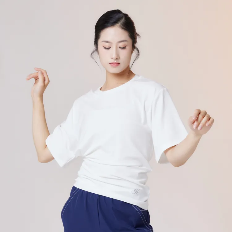 初衣织梦莱赛尔系列雪瓷白上衣练功服舞服上衣