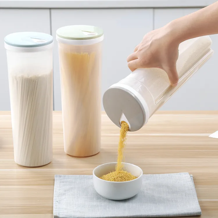 房装面条收纳盒五谷杂粮塑料挂面桶收纳盒家用大容量食品储存罐