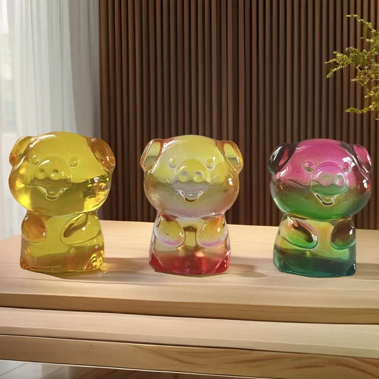 2025炫彩迷你十二生肖可爱摆件套装公仔创意桌面摆件居家装饰送礼