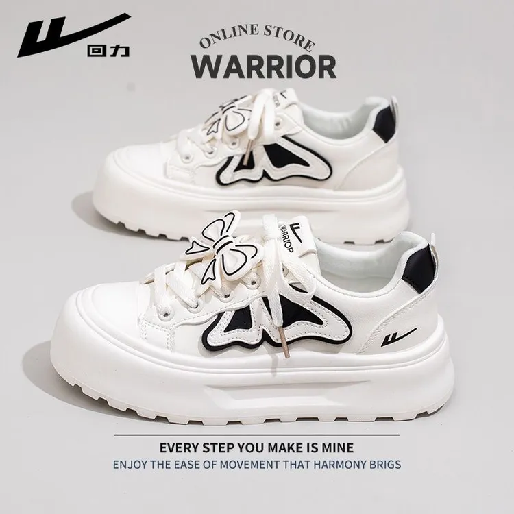 回力女鞋2025春季蝴蝶结小白鞋新款厚底休闲板鞋百搭原创小众板鞋