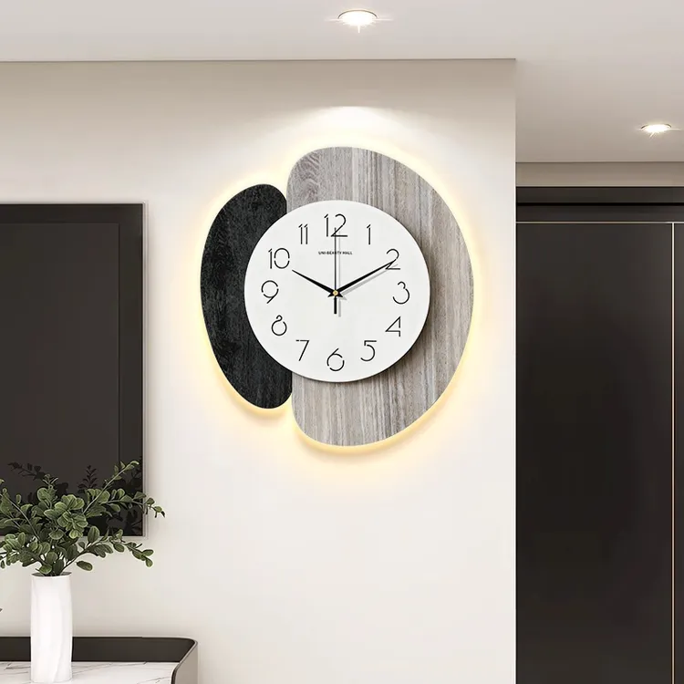 2025新款客厅装饰钟表挂墙式现代简约静音免打孔时钟创意个性挂表