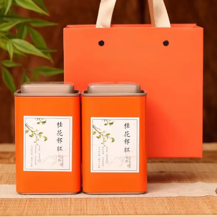 桂花红茶2025新茶正宗祁门红茶桂花香蜜香浓香型红茶罐装礼盒装