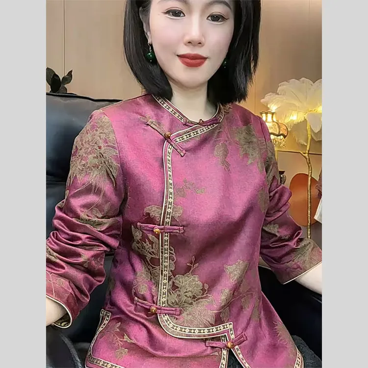 新中式国风上衣禅意高端精致唐装衬衫外套禅意小衫女2025秋季新款