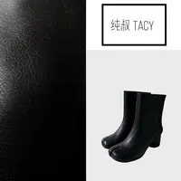 纯叔Tacy五店“分趾高跟鞋“头层牛皮羊皮气场全开舒适时髦秋冬靴 