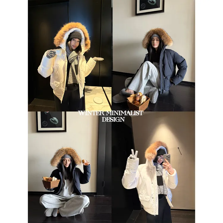 周淼【北冰洋】冬季工装短款三星90白鸭绒羽绒服外套女冬ZM25Y8749Z