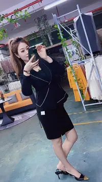  一姐【8061黑咖西装】千金财阀ins网红洋气衣服女
