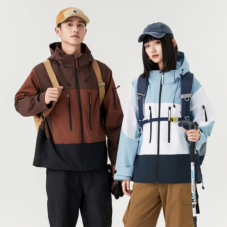 2025春秋冬季潮牌防水防风三合一冲锋衣男女款户外运动登山服外套