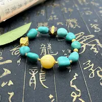 品众珠宝气质百搭DIY时尚简约款精致糖豆绿松石手链- 79258 