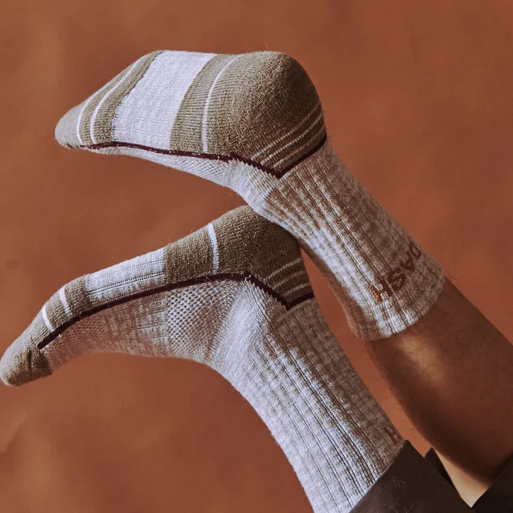 男运动袜秋冬羊毛加厚撞色拼接毛圈吸汗减震防滑户外徒步保暖防寒