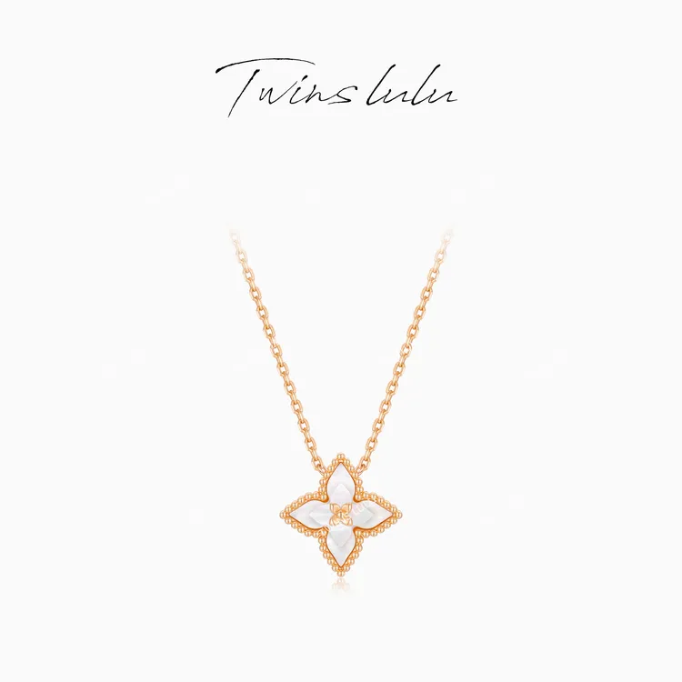 TWINS LULU 镀K金ins风简约大气精致高级感小众老花项链TSJ9780