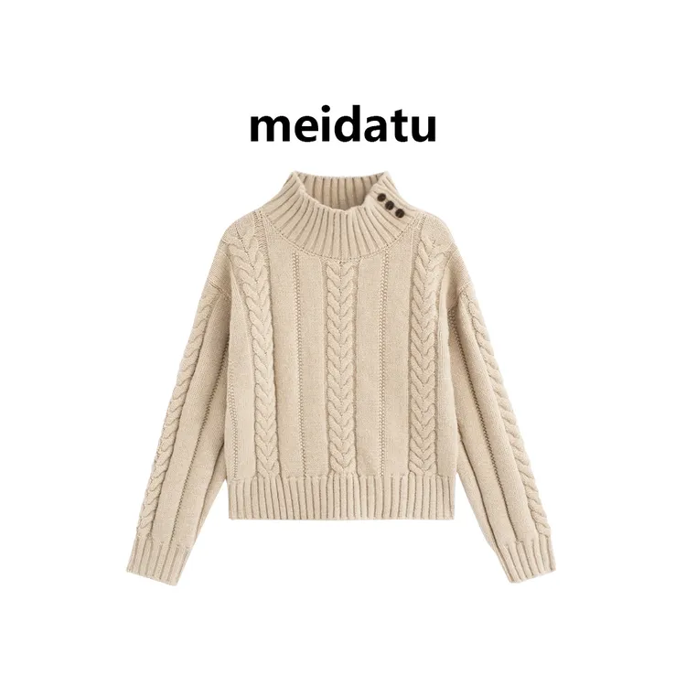 美哒兔（经典过冬）冬季麻花设计工艺柔软毛衣cm1288-J