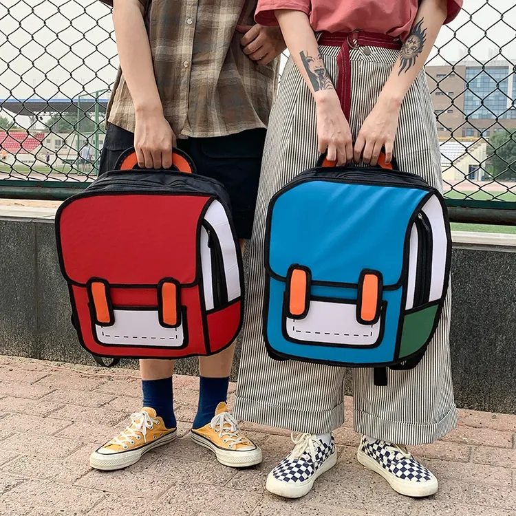 卡通漫画二次元双肩包个性3d立体背包大容量护脊林妙妙同款书包