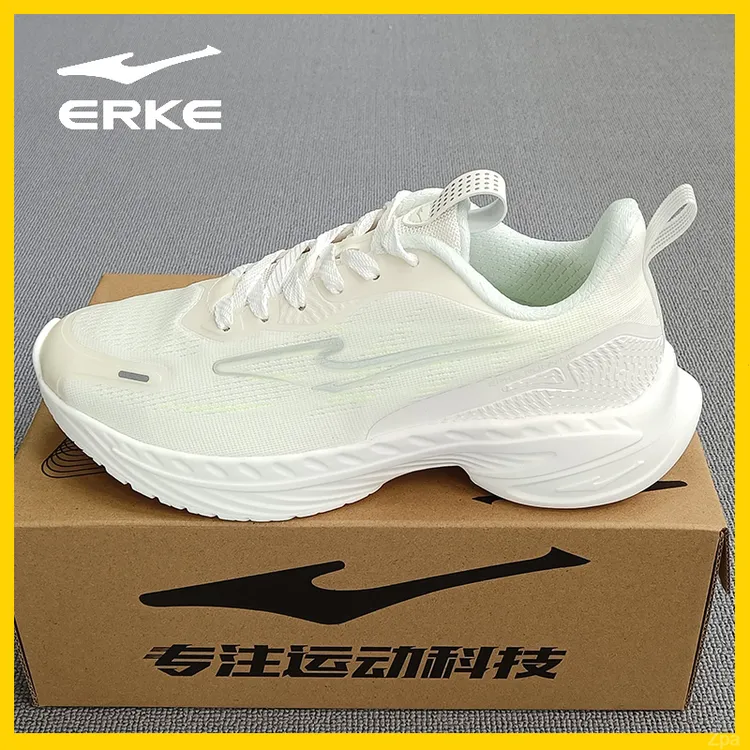 erke/鸿星尔克软弹减震跑步鞋网面秋季轻便跑鞋时尚青少年体考男