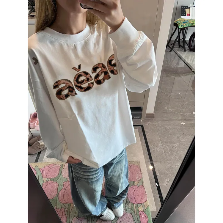 YWBY秋冬新款美式复古长袖卫衣男女百搭时尚潮流设计感情侣上衣 