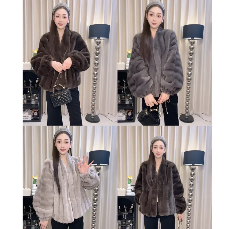 【比弗利山庄】定制du家双色环保水貂皮草外套