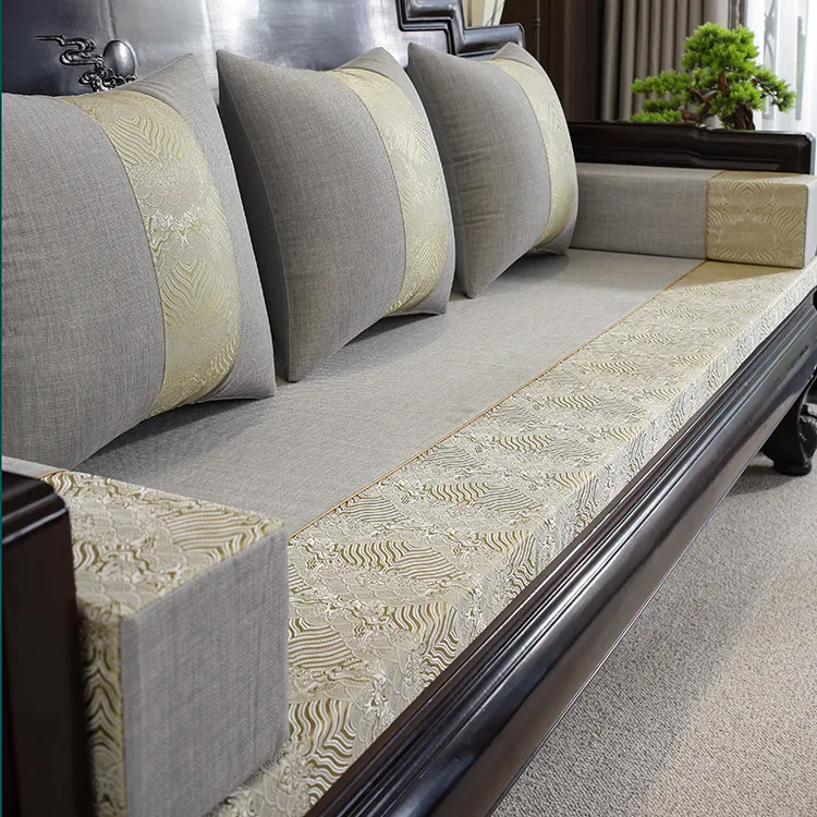 红木沙发坐垫中式椅子防滑实木家具套罩罗汉床加厚高密度海绵定制