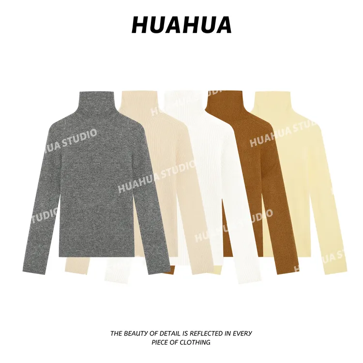 【花花】贝壳扣打底~韩系100绵羊毛百搭后侧贝壳扣设计感针织打底衫