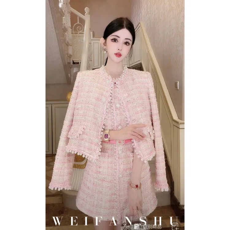 WEIFANSHU/魏凡舒【心动旋律】早秋新款系列小香风外套&半裙&连衣裙