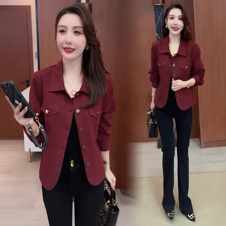 短外套女2025秋季新款时髦洋气水洗牛仔休闲短款百搭气质夹克上衣