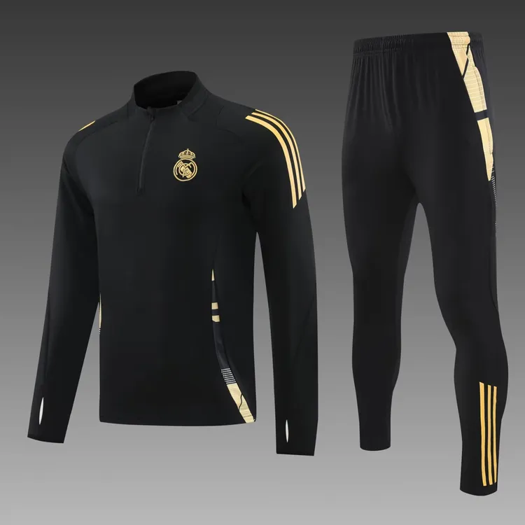 皇家马德里2024秋冬季皇马长袖训练服男女士通用足球足球训练服
