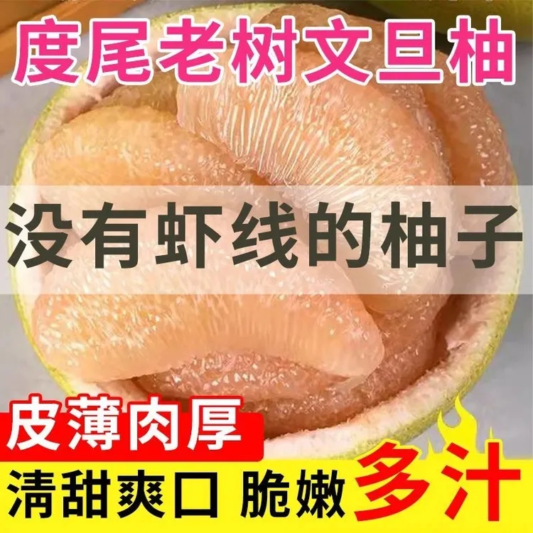 果园直销正宗老树度尾文旦柚红心蜜柚孕妇水果新鲜应季酸甜多汁