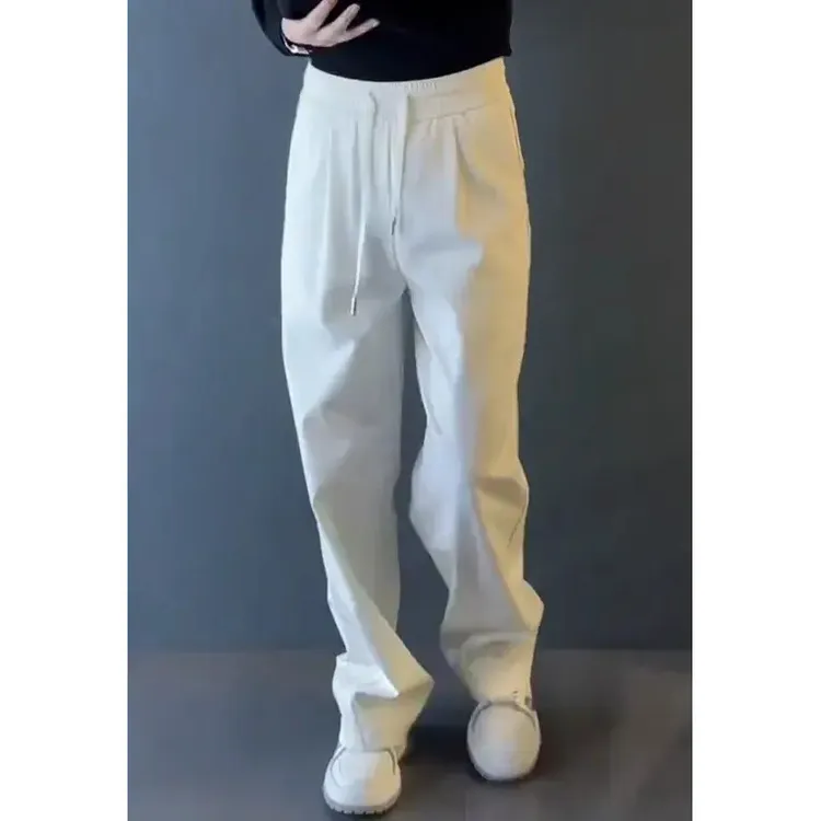 2025新款休闲裤男装阔腿堆堆裤商务休闲裤百搭时尚潮流高品质长裤