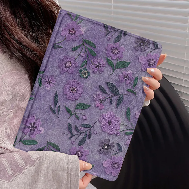 薰梦花影适用ipad air6保护套带笔槽pro2024新款mini6平板壳7高端