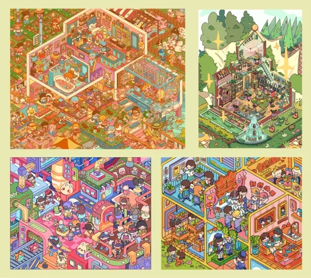 五月工坊 2.0造景贴纸DIY手工解压手账拼贴