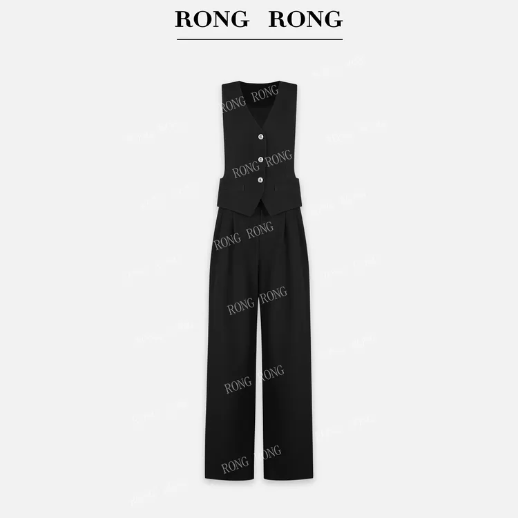 溶溶【优雅身姿】RONGRONG连体薄款百搭高级阔腿裤背带裤Y-Z8969212