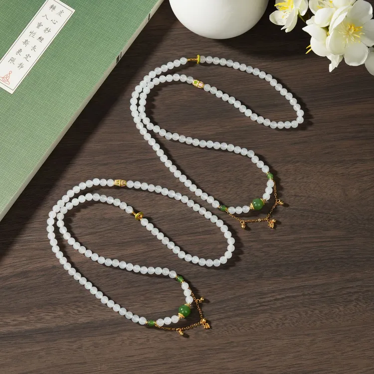 【云上叙】和田玉DIY多圈手串-多样性发其一-4.5mm-V91358-K（商城）