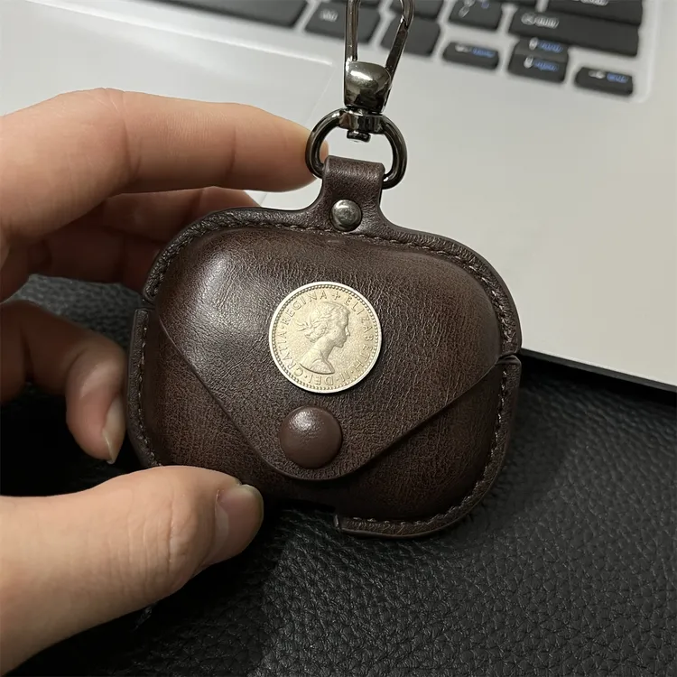 深咖硬币airpodspro3三代耳机壳适用AirPods4苹果pro2二代保护套