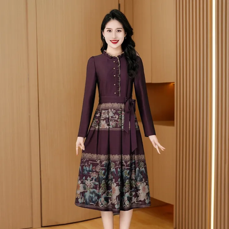 优雅新款气质时尚大气减龄收腰显瘦连衣裙