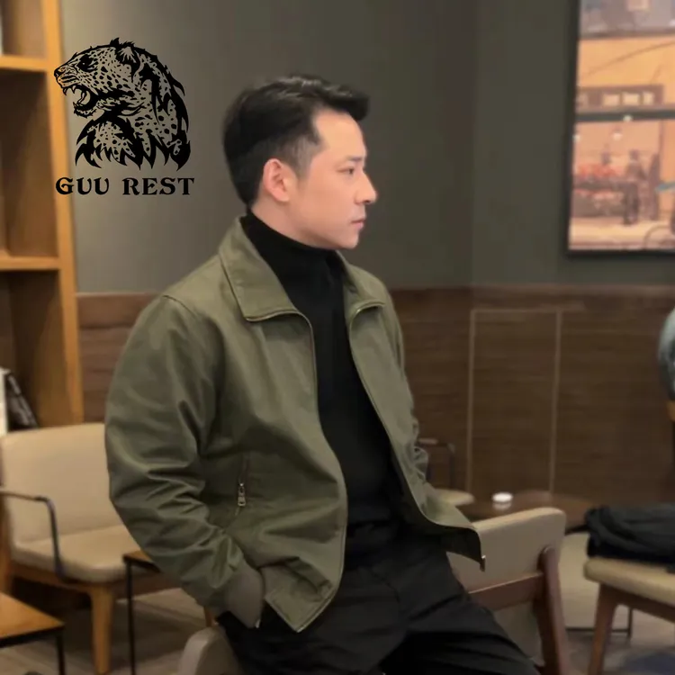 古休GuuRest纯棉夹克春秋季外套男士 100%纯棉重工重磅复古休闲